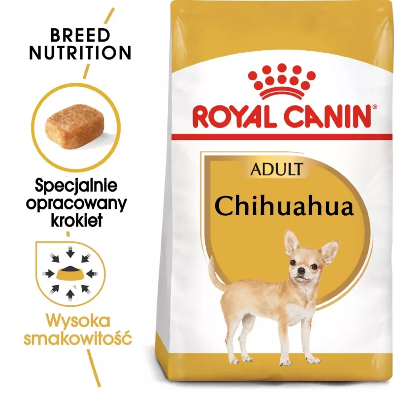 Sausas šunų maistas Royal Canin Chihuahua Adult 1,5 kg — Vištiena, 28% baltymų, maža/labai maža veislė