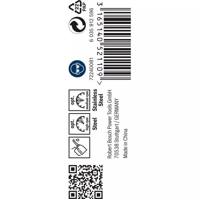 Sukamasis grąžtas Bosch Metal grąžtas HSS-Co DIN 338 skersmuo 2,5 mm