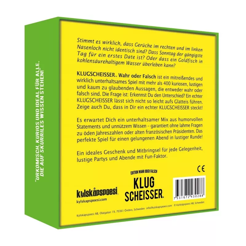 Klugscheisser – Tikra ar netikra versija, vakarėlių žaidimas
