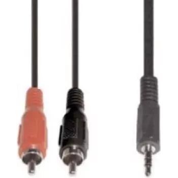 Audio laidas e+p B 113/5 5m 3.5mm 2 x RCA Juodas