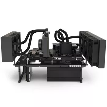 Streacom BC1 V2 darbalaukio platforma, juoda, ATX palaikymas, aliuminis