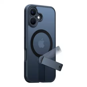 Torras Pstand Spin dėklas, skirtas iPhone 16 (juodas)