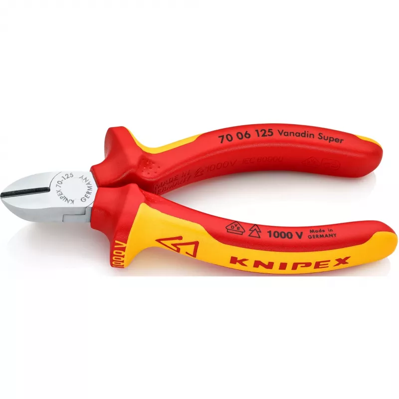 Šoninės pjovimo replės Knipex 70 06 125
