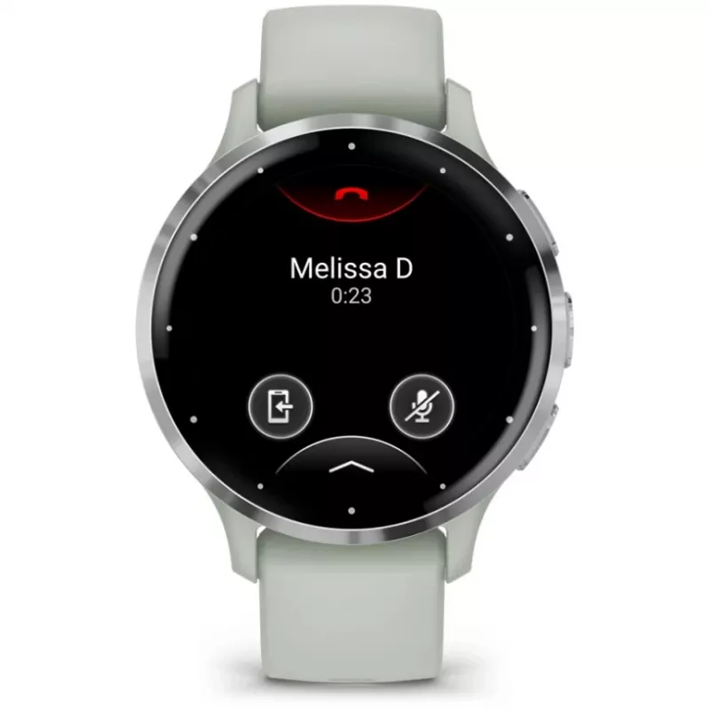 Garmin Venu 3S 3,05 cm (1,2) AMOLED 41 mm skaitmeninis 390 x 390 pikselių jutiklinis ekranas pilka, sidabrinė Wi-Fi GPS (palydovinis)
