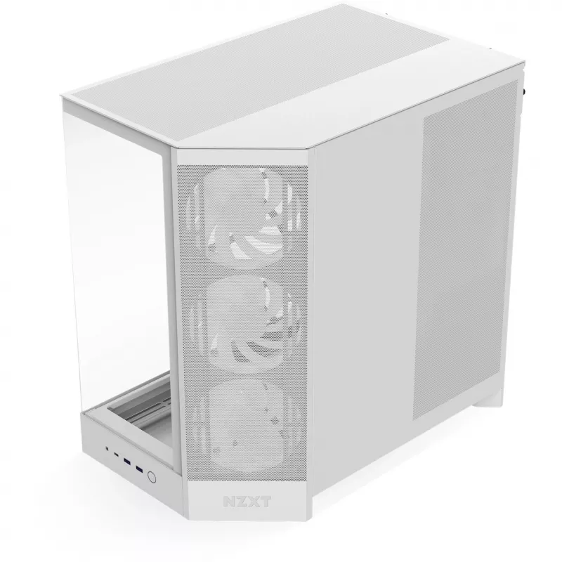 PC korpusas NZXT H9 Flow RGB Midi Tower baltas