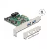 DeLOCK PCI Express x1 kortelė su 2 x USB 3.2 Gen 1 Type-A + 1 x vidinis 19 kontaktų lizdas
