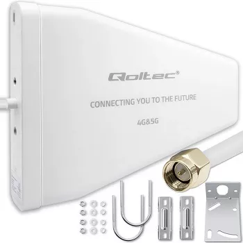 Išorinė 4G/5G LTE antena QOLTEC 9 dBi, N tipo jungtis, 3 m kabelis