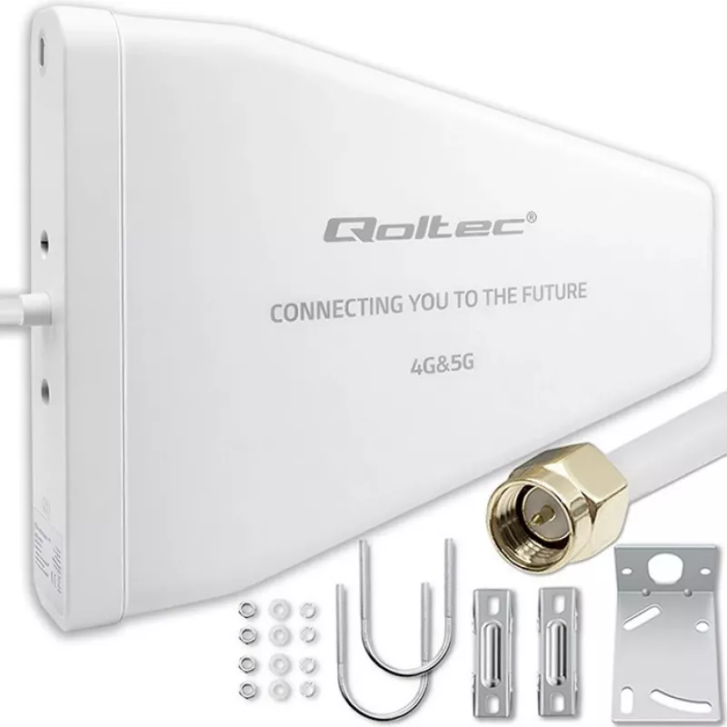 Išorinė 4G/5G LTE antena QOLTEC 9 dBi, N tipo jungtis, 3 m kabelis
