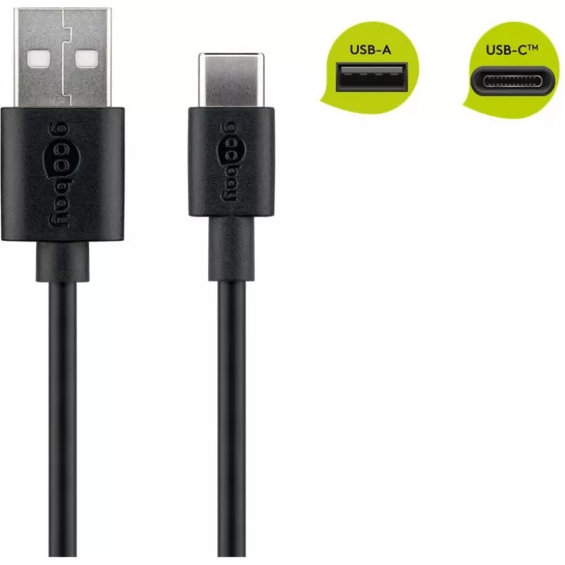 Goobay 45735 USB kabelis, juodas