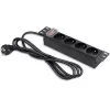 Qoltec aliumininis PDU 10'' stelui | 1U | 16A | 4xPRANCŪZIŠKI | 1,8 m