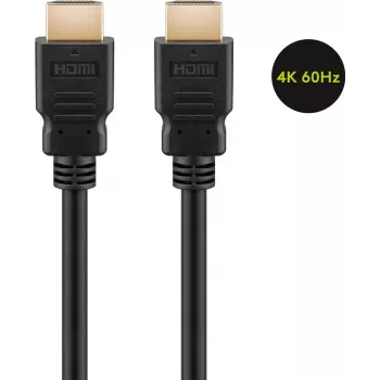 Goobay 60627 High Speed HDMI laidas su Ethernet, 4K/60Hz, juodas | HDMI | 15 m