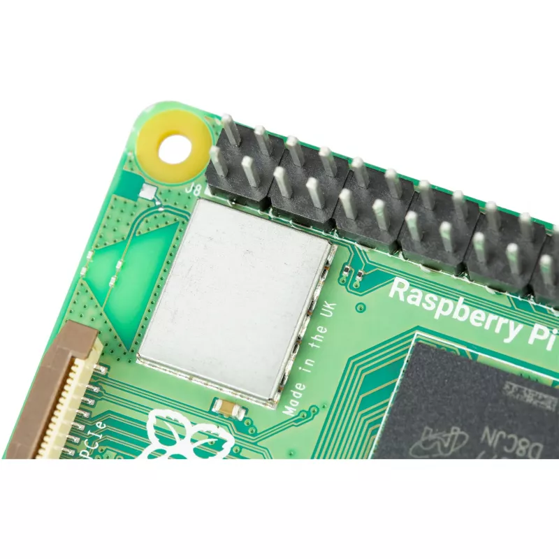 Vienplokštis kompiuteris Raspberry Pi 5 kūrimo plokštė — 2400 MHz Arm Cortex-A76, iki 16 GB LPDDR4x, MicroSD, USB 3.2, Wi‑Fi 5