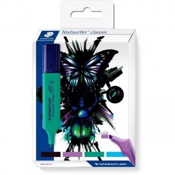 „Staedtler Textmarker classic cool & cute Design“ žymeklio rinkinys, 4 vnt.