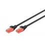 Tinklo kabelis Digitus CAT 6 U/UTP komutacinis kabelis RJ-45 Cat6 3 m juodas