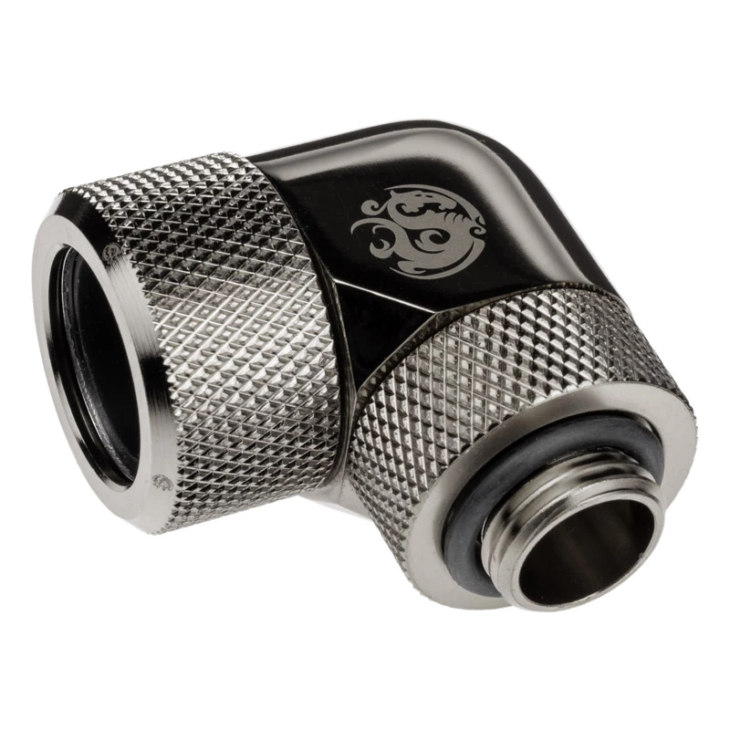Adapter 90° BitsPower Advanced Multi-Link G1/4 colio AG į 16 mm OD standų vamzdelį, pasukamas