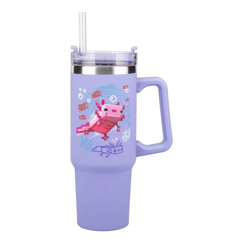 Geriamasis butelis Paladone Minecraft Axolotl 900 ml – daugkartinio naudojimo vandens butelis