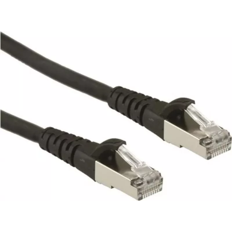 Roline - komutacinis kabelis - RJ-45 (M) to RJ-45 (M) - 1.5 m - SFTP - CAT 6a - Juoda