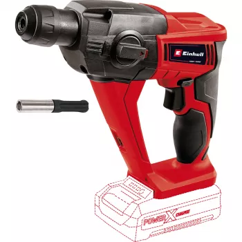 Akumuliatorinis plaktukas gręžtuvas EINHELL Power X-Change TE‑HD 18 Li, 18V, ličio jonų 4,0 Ah Plus, su grąžtų ir kaltų rinkiniu