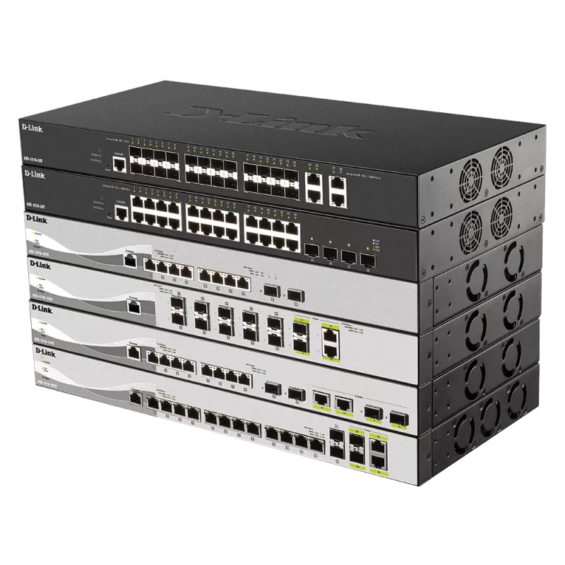 D-Link 24 prievadų 10G SFP+, 4 prievadų 10GBASE-T išmanusis valdomas jungiklis