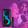 Nešiojamasis muzikos centras MANTA SPK0401B100 Bluetooth garsiakalbis, 100 W pikinė galia, FM radijas, karaoke, įmontuota baterija, X-BASS