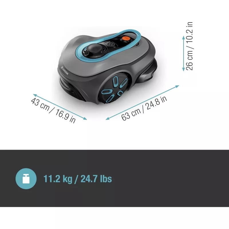 Robotinė vejapjovė Gardena smart SILENO free Maksimalus vejos plotas 1200 m² Pjovimo plotis 16 cm