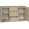 Topeshop KOMODA 2D3S DĄB SONOMA komoda