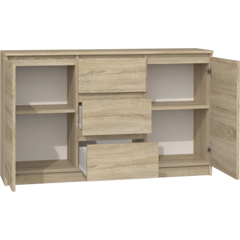 Topeshop KOMODA 2D3S DĄB SONOMA komoda