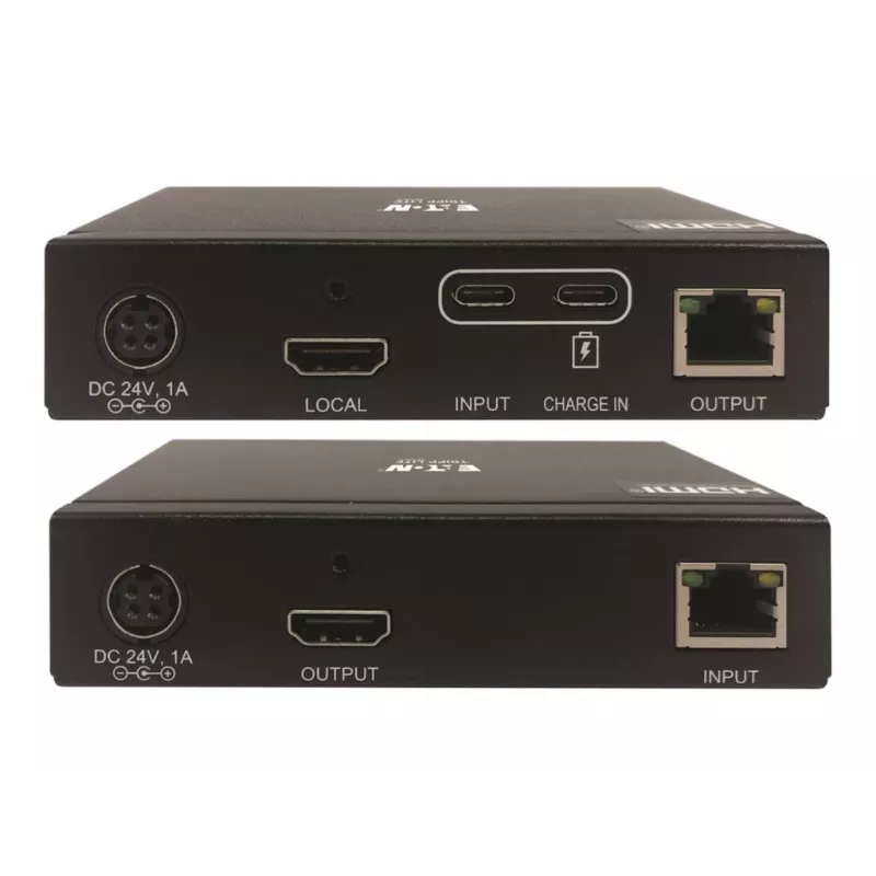 Eaton Tripp Lite Series USB-C į HDMI per Cat6 prailgintuvo rinkinys su KVM palaikymu, 4K 60Hz, 4:4:4, siųstuvas/imtuvas, USB, PoC, HDCP 2.2, iki 230 pėdų, TAA – vaizdo plėtra