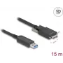 Aktyvus optinis kabelis DeLOCK 83217 USB 10 Gbps Type-A į Micro-B 15 m