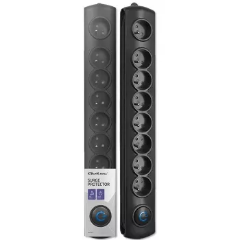 Įtampos slopintuvas Qoltec 50113 juodas 8 kintamosios srovės lizdai 230 V 1,8 m