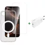 Mobiliojo telefono pradinis rinkinys 4smarts 541359 permatomas baltas 9H stiklas