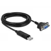 Serijinis laidas DeLOCK 66281 juodas 1,8 m RS-232 USB Type-A