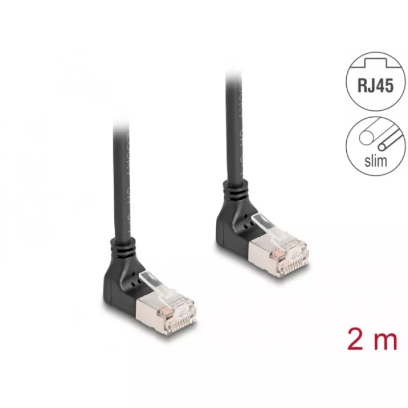 Delock 80282 eterneto komutacinis kabelis juodas