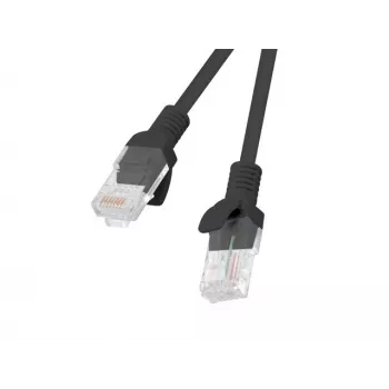 LANBERG tinklo kabelis RJ-45 Cat5e PCU5-20CC-0050-BK, U/UTP, 0,5 m, juodas, CCA laidininkas