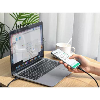 AUKEY CB-SCC241 USB-C Power Delivery PD 240W 5A 20V 1m Nylon Black - D