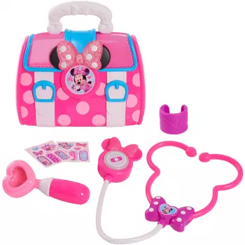Disney Junior Minnie pelė lankelio priežiūros gydytojo krepšelio rinkinys, vaikiškas namų apyvokos žaislas
