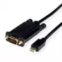 ROLINE 11.04.5976 Vaizdo kabelis-adapteris 1,5 m Mini DisplayPort VGA (D-Sub) Juodas (11.04.5976)