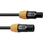 Eurolite IP T-Con XLR jungiamasis kabelis [1x XLR-kištukas - 1x XLR-lizdas] 1,5 m juoda/oranžinė (30247750)