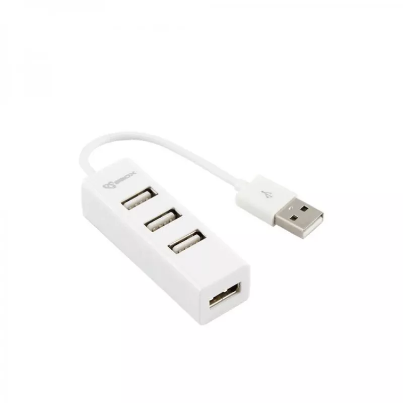 Sbox H-204W USB 4 prievadų šakotuvas Coconut Balta
