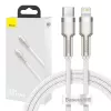 „USB-C“ į „Lightning“ laidas „Baseus Cafule“ 1 m, 20 W, cinko korpusas, baltas