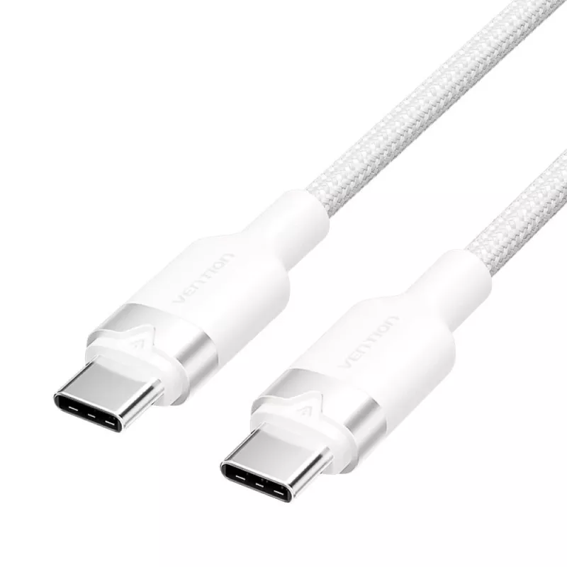 USB C į USB C kabelis Vention TRW USB 2.0 2 m 0.48 Gbit/s 60 W Baltas