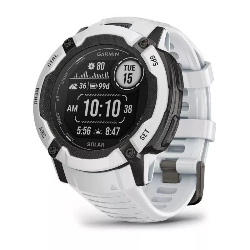 Garmin Instinct 2X Solar 2.79 cm (1.1) MIP 50 mm skaitmeninis 176 x 176 pikselių jutiklinis baltas GPS (palydovinis)