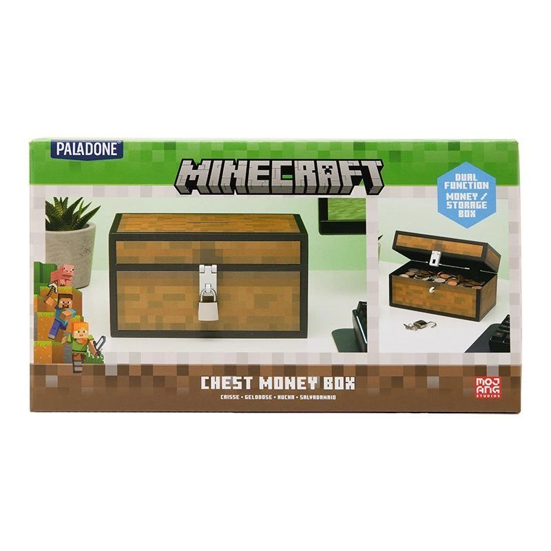 Taupyklė Paladone Minecraft Chest dizaino PP13601MCF monetų bankas vaikams ir gerbėjams