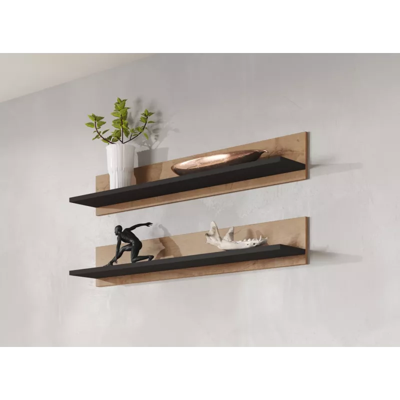 Cama set of two shelves 125cm SOHO lefkas oak/Juoda