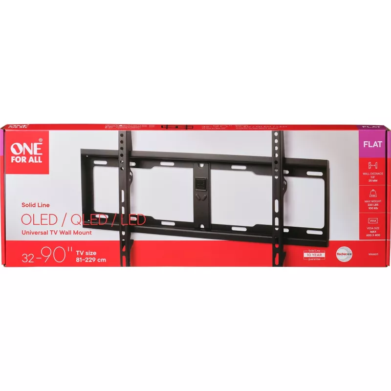 Sieninis laikiklis One For All WM4611 2,13 m (84 coliai) Juodas