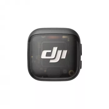 Belaidis prie kūno segamas siųstuvas DJI MIC 3 — kompaktiškas nešiojamas mikrofonas-siųstuvas, juoda/pilka