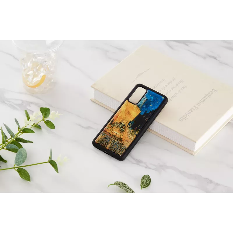 Apsauginis dėklas iKins Samsung Galaxy S20 - juodas Cafe Terrace dizainas