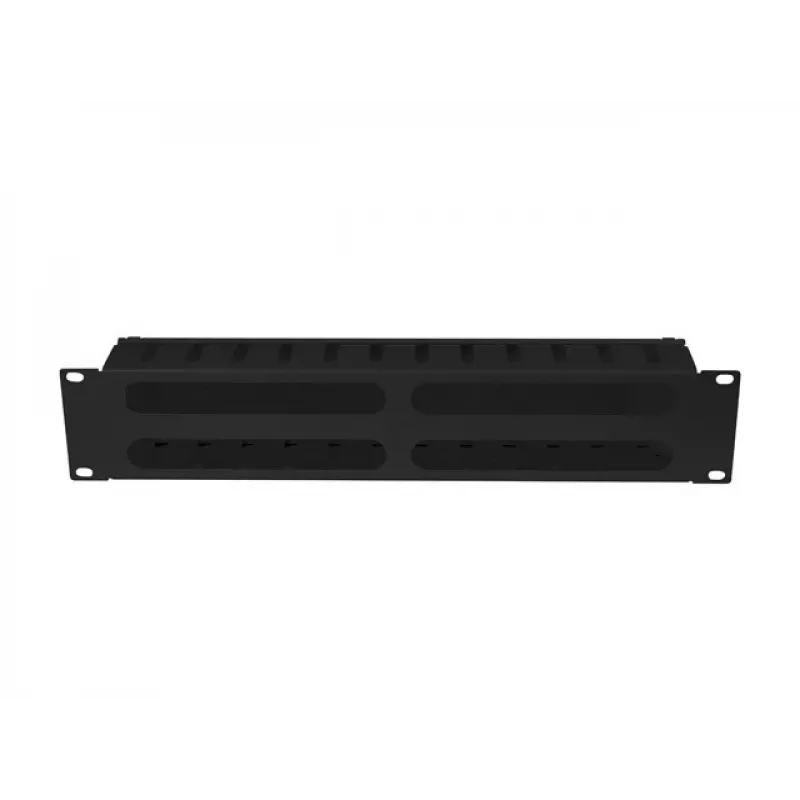 19 colių stovo montavimo 2U kabelių tvarkyklė LANBERG AK-1705-B, juoda