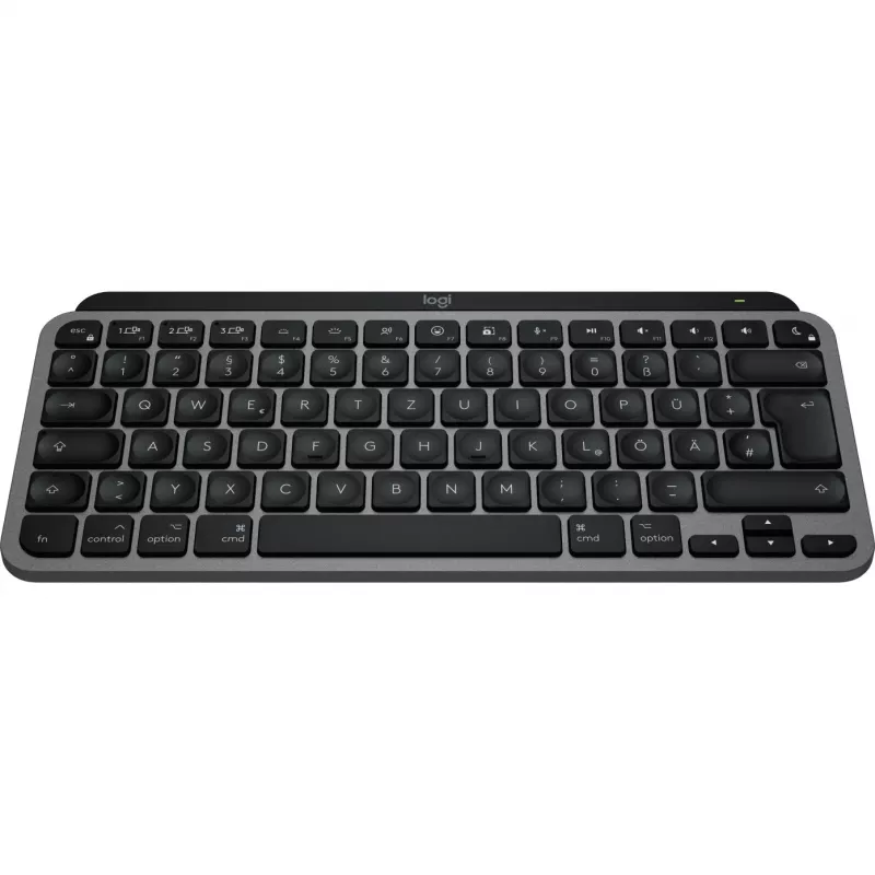 Klaviatūra Logitech MX Keys Mini, skirta Mac, QWERTZ vokiškas išdėstymas, juoda pilka