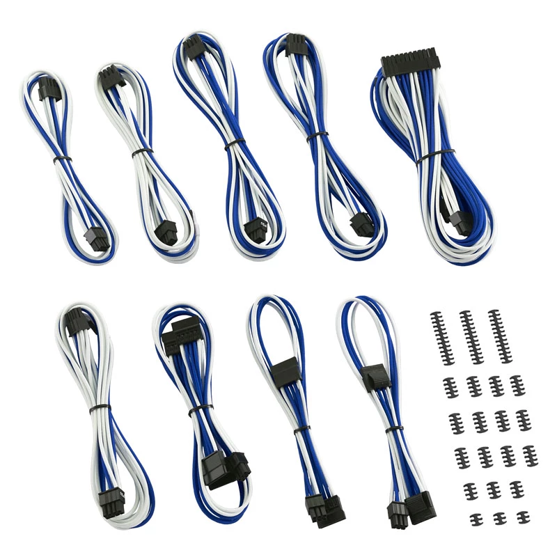 CableMod Classic ModMesh RT kabelis Kit ASUS/Seasonic/Phanteks - balta/mėlyna